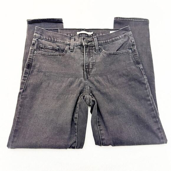 Levi's 311 Shaping Skinny Black Denim Stretch Denim Jeans Size 28 x 30 - Picture 2 of 9